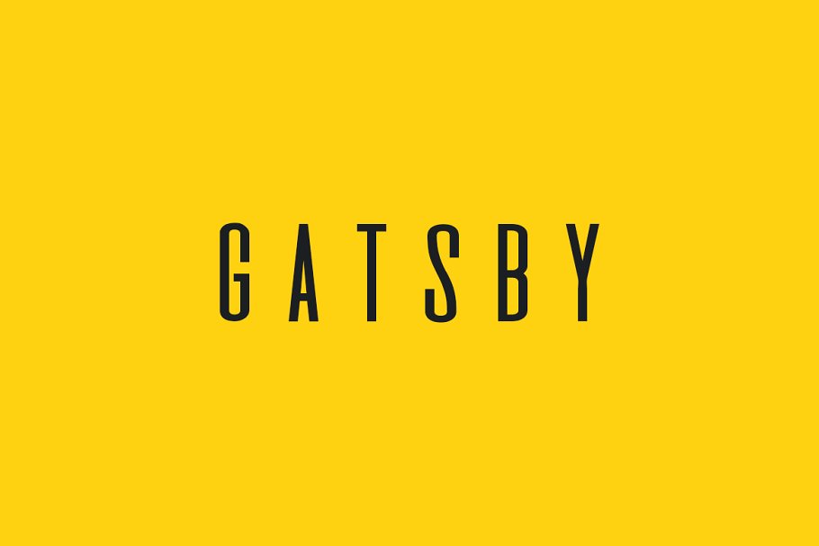 Пример шрифта Gatsby